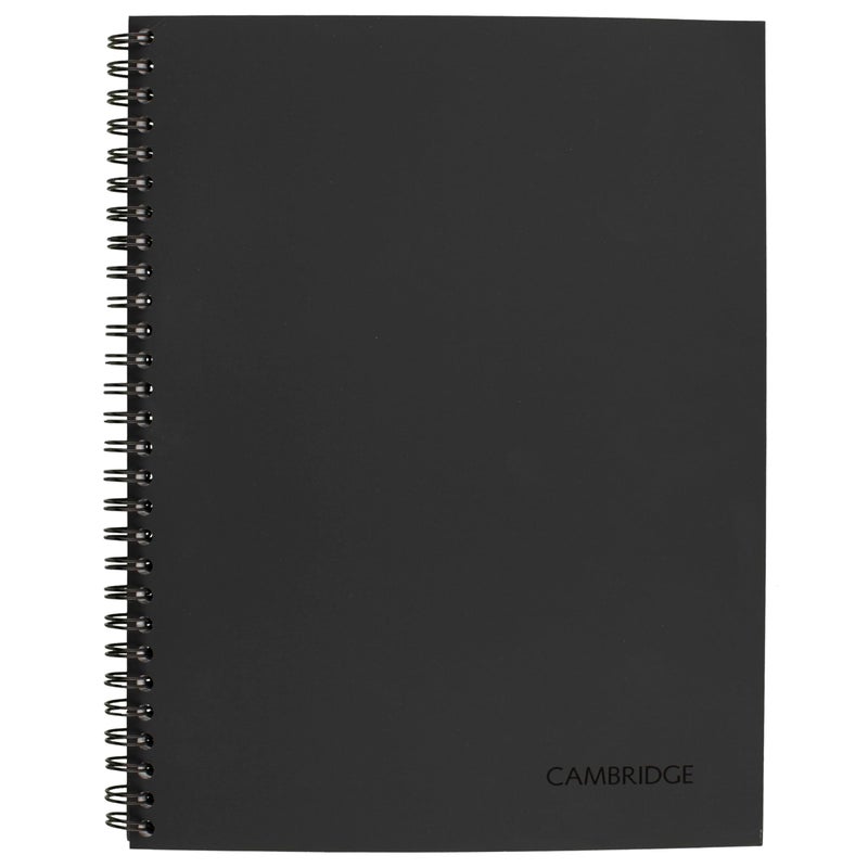 Cambridge Limited Business Notebook, Action Planner, 7-1/4" x 9-1/2", 80 Sheets, Flexible Soft Touch Cover, Wirebound, Gray (06122) - Image 1